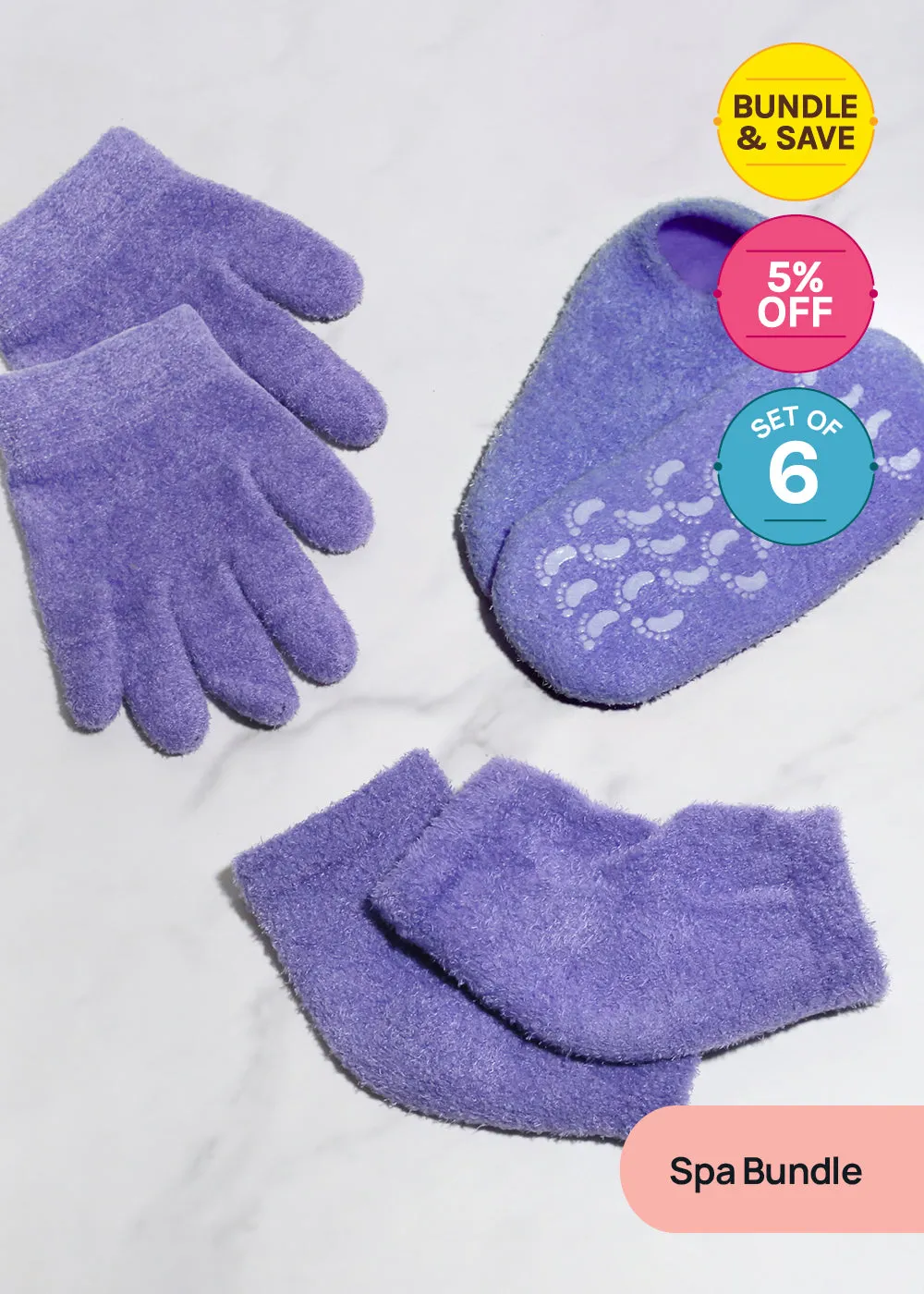 Gel Lined Heel and Elbow Spa Cover - Lavender