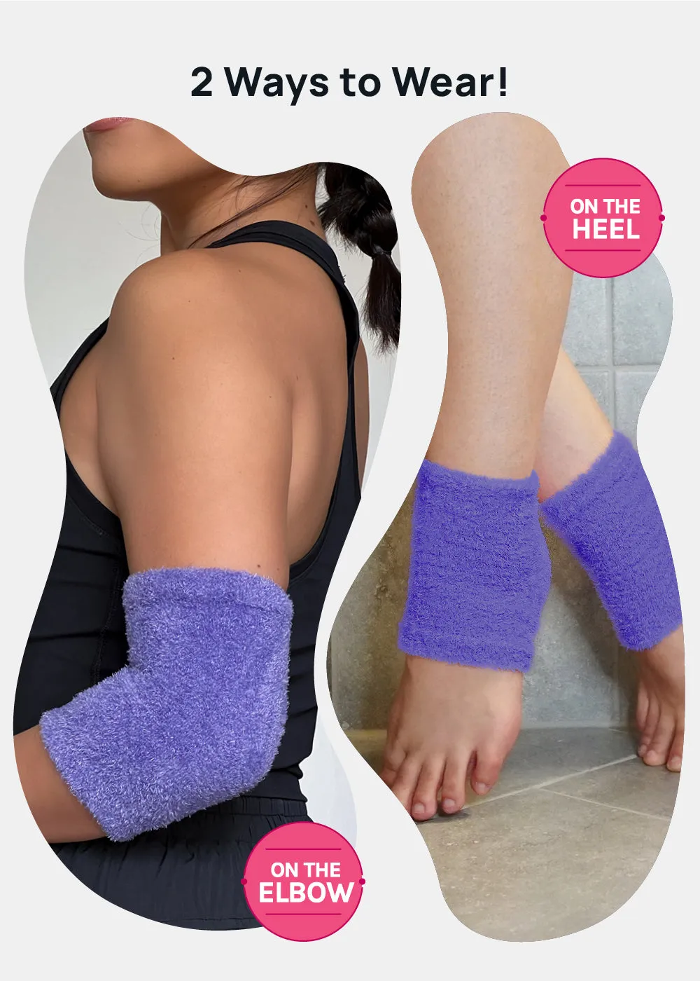 Gel Lined Heel and Elbow Spa Cover - Lavender