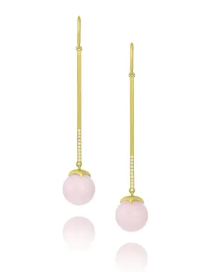 Pink Opal Bahari Bar Earrings