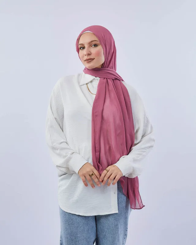 Plain Wide Crinckled Chiffon